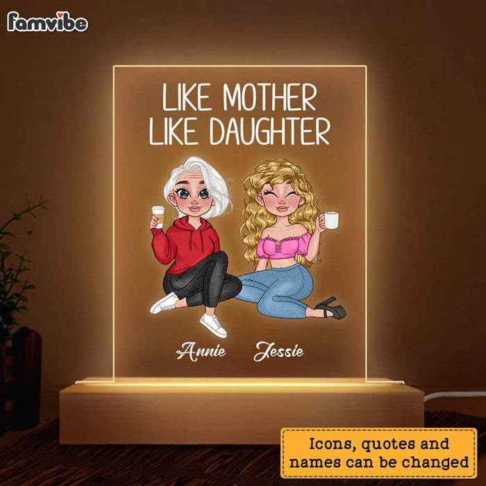 Personalized Like Mother Like Daughter Plaque LED Lamp Night Light 23744 1