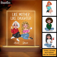 Personalized Like Mother Like Daughter Plaque LED Lamp Night Light 23744 thumb 1