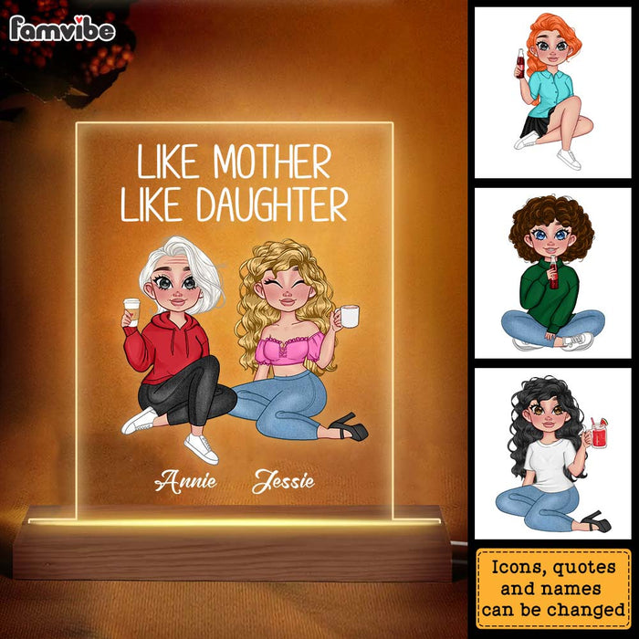 Personalized Like Mother Like Daughter Plaque LED Lamp Night Light 23744 1