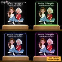 Personalized Mother And Daughter Forever Linked Together Plaque LED Lamp Night Light 23745 thumb 1