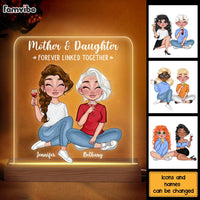 Personalized Mother And Daughter Forever Linked Together Plaque LED Lamp Night Light 23745 thumb 1