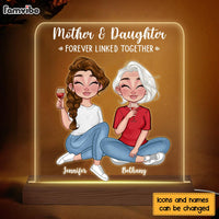 Personalized Mother And Daughter Forever Linked Together Plaque LED Lamp Night Light 23745 thumb 1