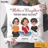 Personalized Mother And Daughter Forever Linked Together Pillow 23746 1