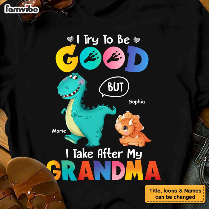 Personalized Gift I try To Be Good But I Take After My Grandma Shirt - Hoodie - Sweatshirt 23751 1