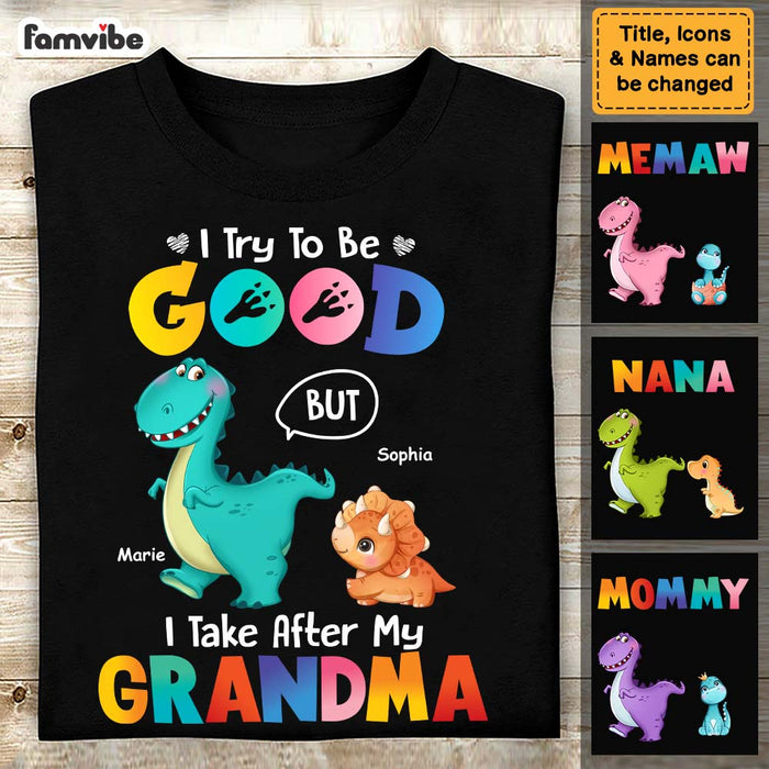Personalized Gift I try To Be Good But I Take After My Grandma Shirt - Hoodie - Sweatshirt 23751 1
