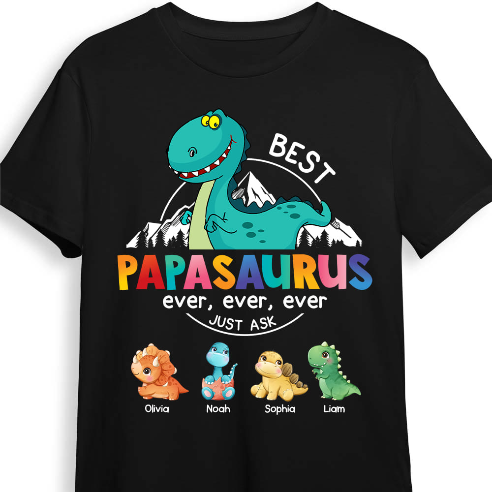 Personalized Gift For Papasaurus Shirt 23752 Primary Mockup