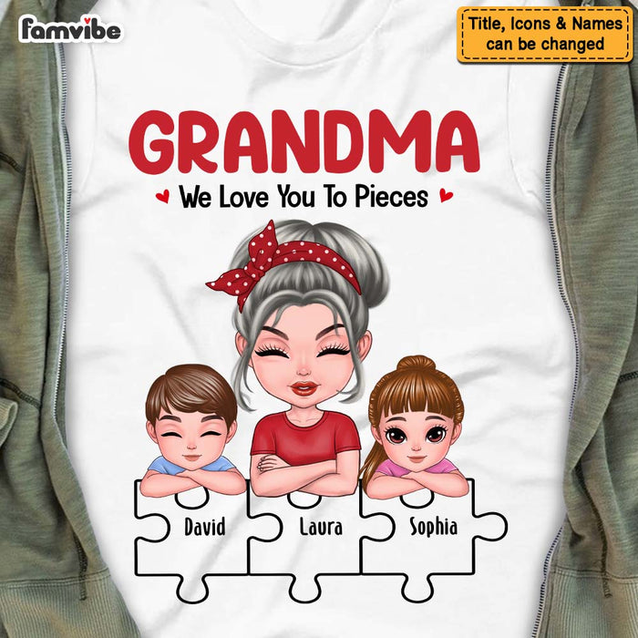 Personalized Gift For Grandma We Love You To Pieces Shirt - Hoodie - Sweatshirt 23753 1