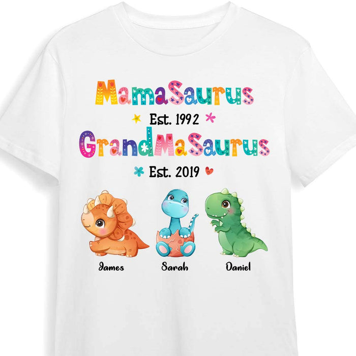 Personalized Grandmasaurus Colorful Flower Shirt - Hoodie - Sweatshirt 23754 1