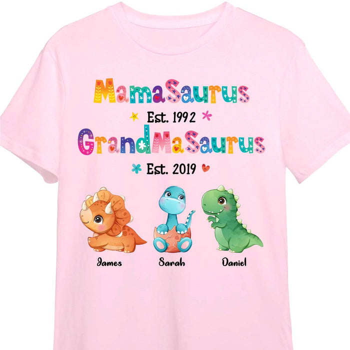 Personalized Grandmasaurus Colorful Flower Shirt - Hoodie - Sweatshirt 23754 1