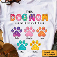Personalized Colorful Flower This Dog Mom Belongs To Shirt - Hoodie - Sweatshirt 23757 thumb 1