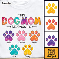 Personalized Colorful Flower This Dog Mom Belongs To Shirt - Hoodie - Sweatshirt 23757 thumb 1