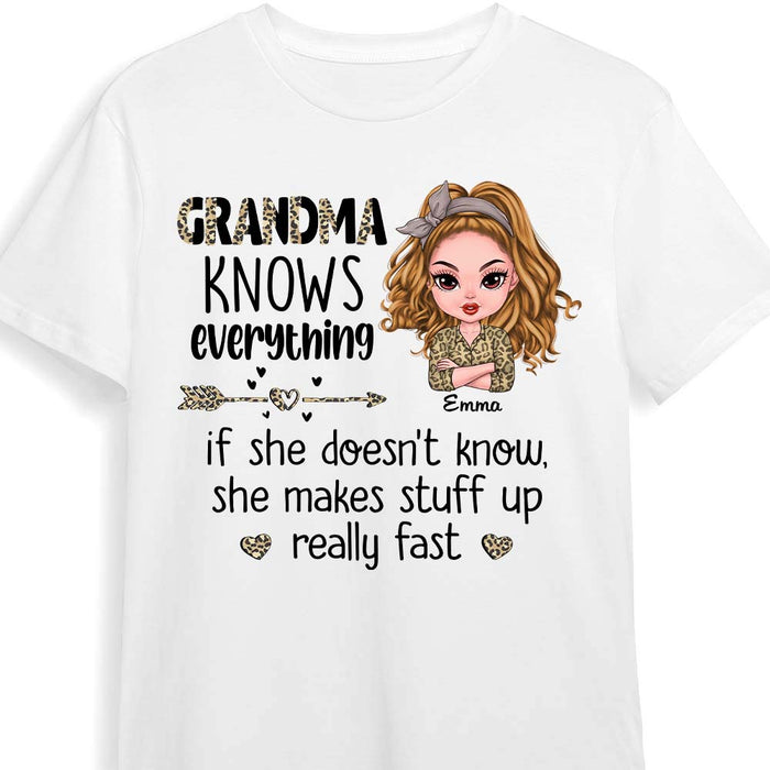 Personalized Grandma Knows Everything Shirt - Hoodie - Sweatshirt 23758 1