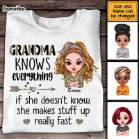 Personalized Grandma Knows Everything Shirt - Hoodie - Sweatshirt 23758 thumb 1