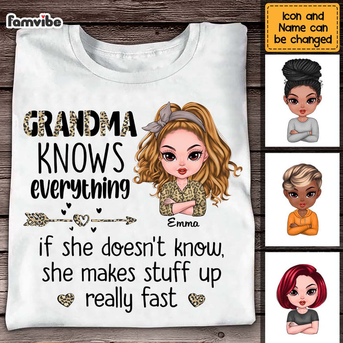 Personalized Grandma Knows Everything Shirt - Hoodie - Sweatshirt 23758 1