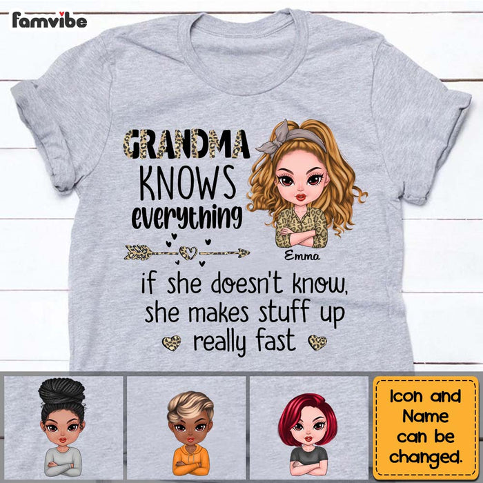 Personalized Grandma Knows Everything Shirt - Hoodie - Sweatshirt 23758 1