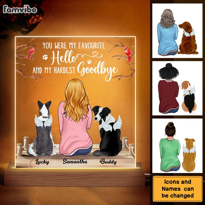 Personalized Gift for Dog Mom You Were My Favourite Plaque LED Lamp Night Light 23759 1