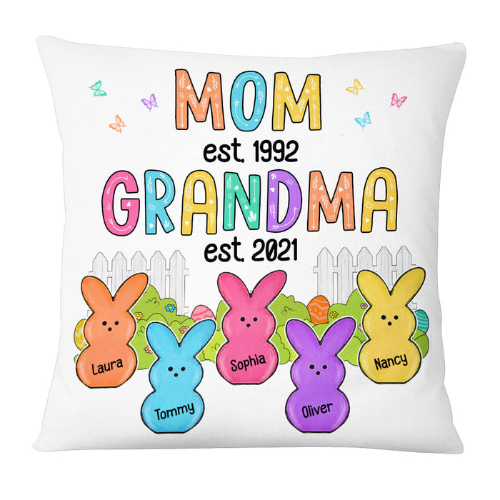 Personalized First Mom Now Grandma Easter Pillow 23761 1