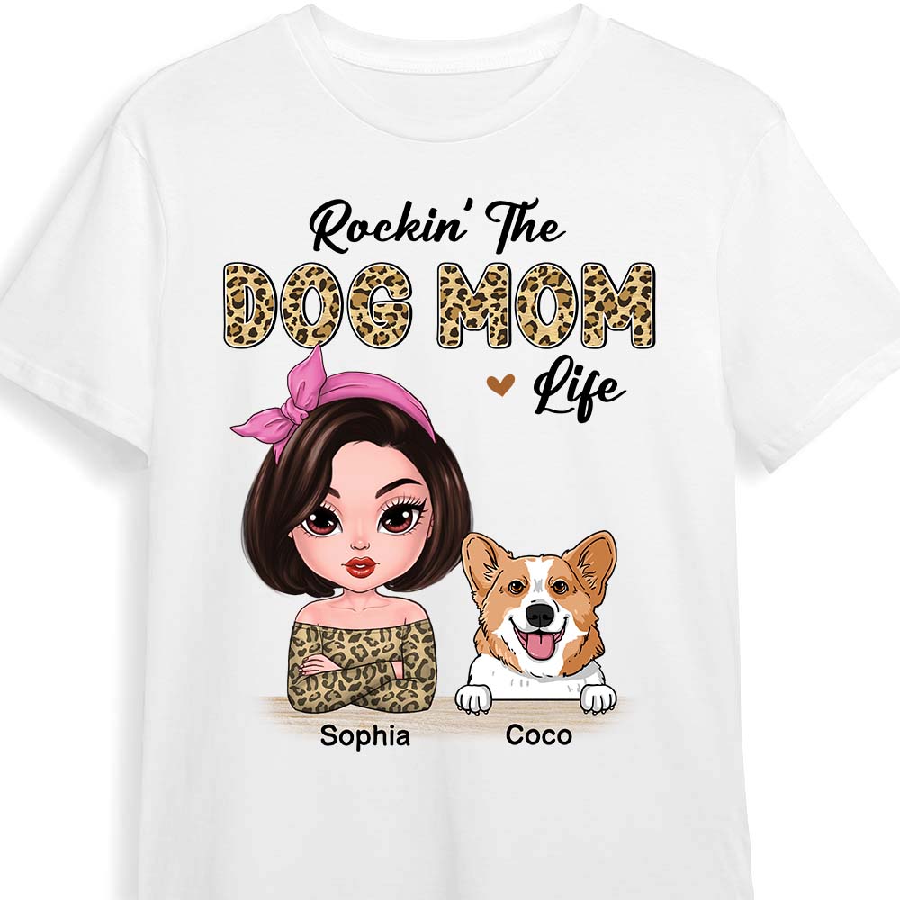 Personalized Rocking The Dog Mom Life Shirt 23763 Primary Mockup