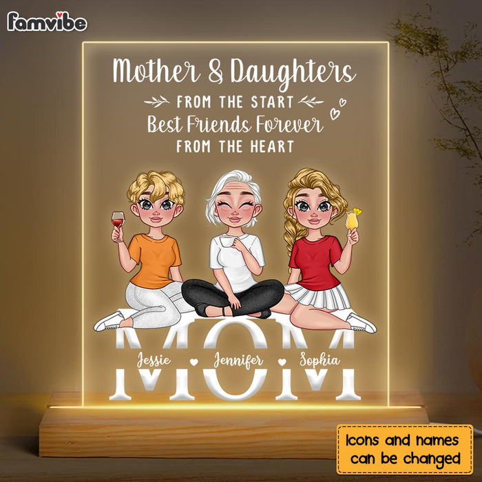 Personalized Mother And Daughter Friends Forever Plaque LED Lamp Night Light 23764 1