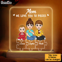 Personalized Gift For Mom We Love You To Pieces Plaque LED Lamp Night Light 23780 thumb 1