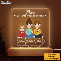 Personalized Gift For Mom We Love You To Pieces Plaque LED Lamp Night Light 23780 thumb 1