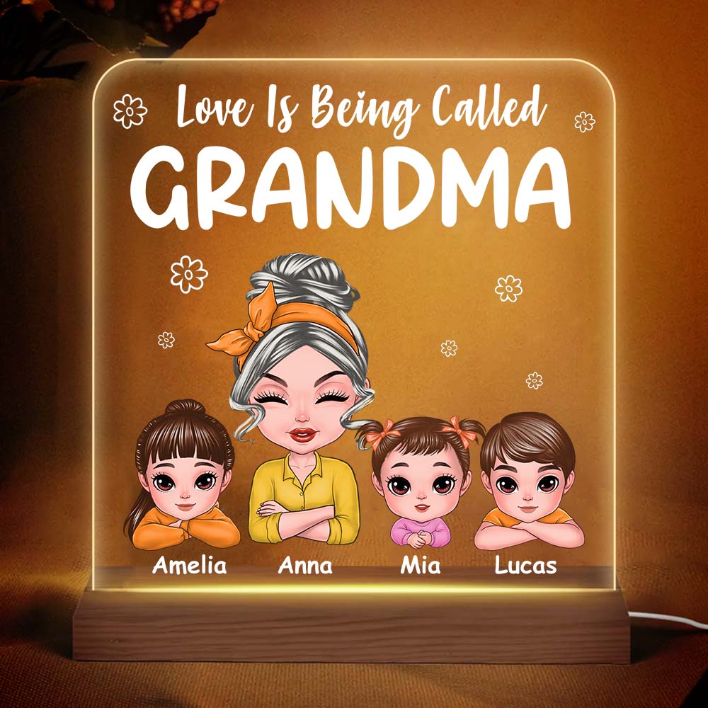 Personalized Love Is Being Called Grandma Plaque LED Lamp Night Light 23781 Primary Mockup