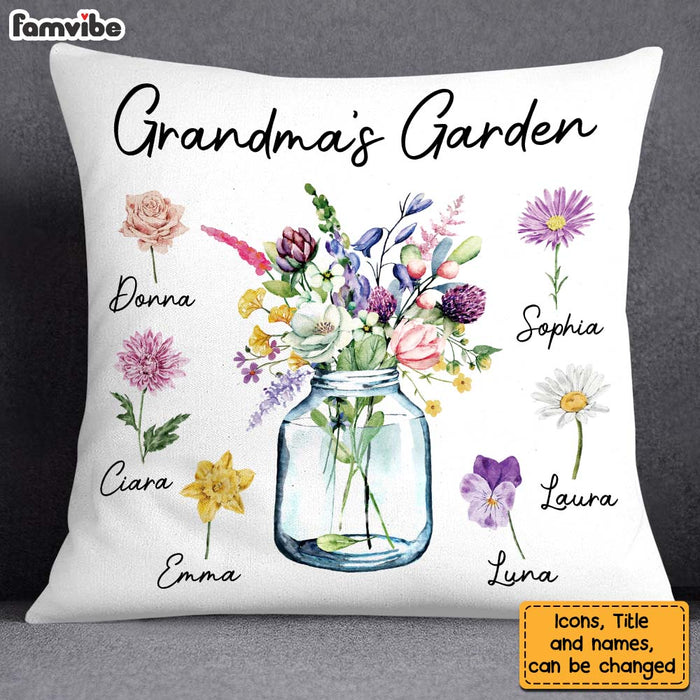 Personalized Grandma's Garden Pillow 23782 1