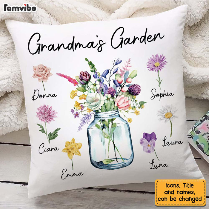 Personalized Grandma's Garden Pillow 23782 1