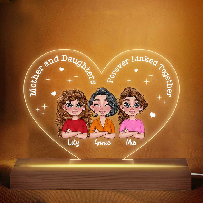 Personalized Mother and Daughter Forever Linked Together Plaque LED Lamp Night Light 23785 1