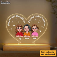 Personalized Mother and Daughter Forever Linked Together Plaque LED Lamp Night Light 23785 thumb 1
