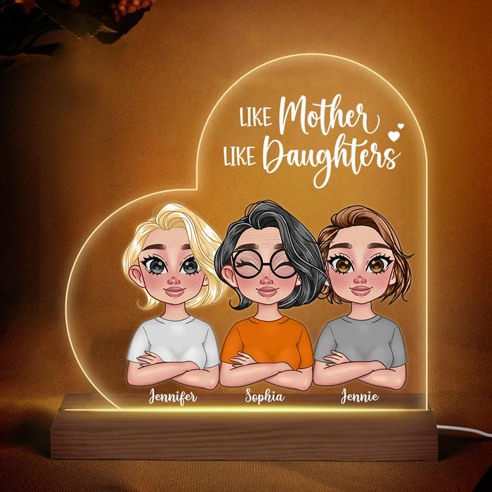 Personalized Like Mother Like Daughters Plaque LED Lamp Night Light 23786 1