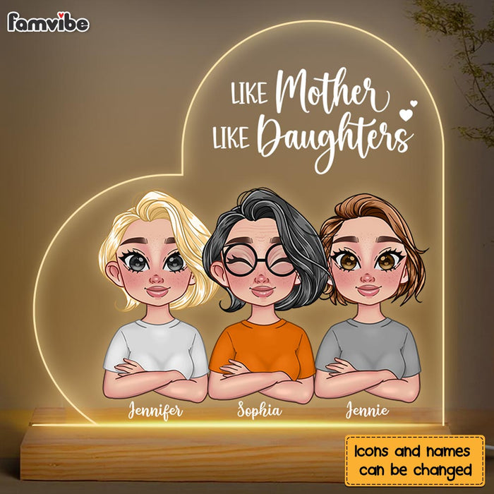 Personalized Like Mother Like Daughters Plaque LED Lamp Night Light 23786 1