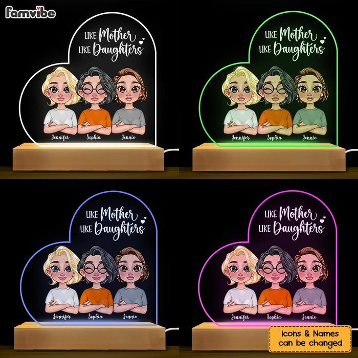 Personalized Like Mother Like Daughters Plaque LED Lamp Night Light 23786 1