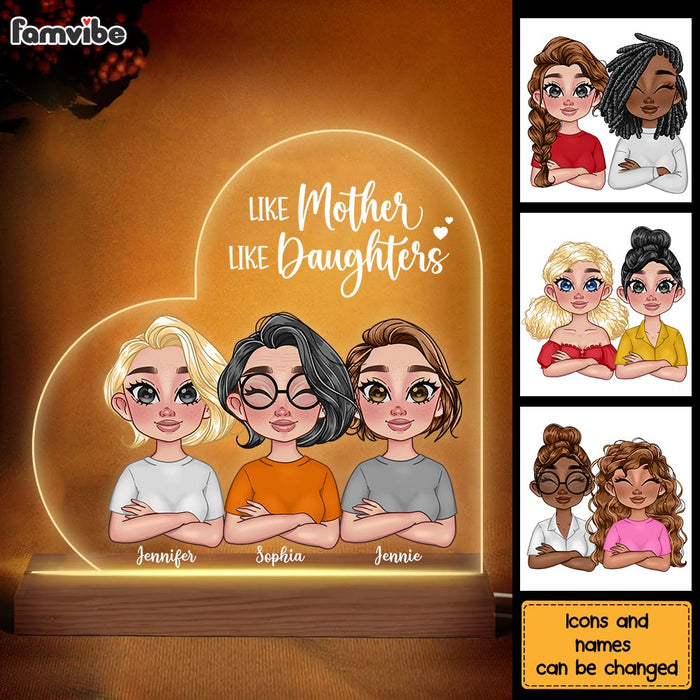 Personalized Like Mother Like Daughters Plaque LED Lamp Night Light 23786 1