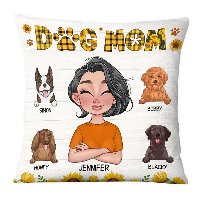 Personalized Gift For Dog Mom Sunflower Pillow 23793 1