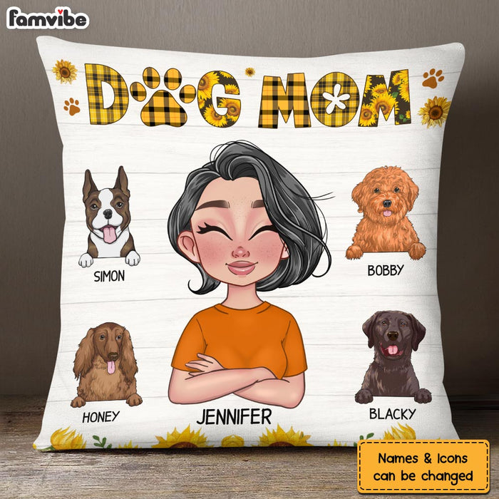 Personalized Gift For Dog Mom Sunflower Pillow 23793 1