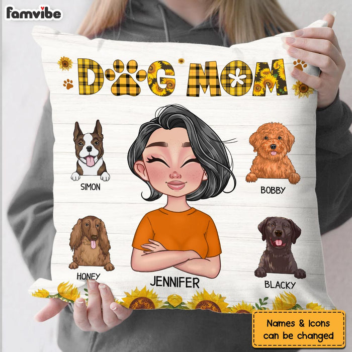 Personalized Gift For Dog Mom Sunflower Pillow 23793 1