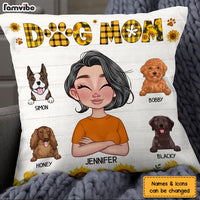 Personalized Gift For Dog Mom Sunflower Pillow 23793 thumb 1