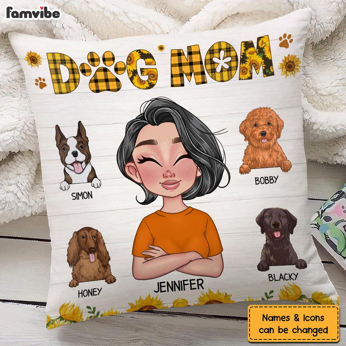 Personalized Gift For Dog Mom Sunflower Pillow 23793 1