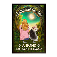 Personalized Gift A Girl And Her Dog A Bond That Can't Be Broken Poster 23794 thumb 1