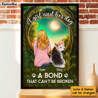 Personalized Gift A Girl And Her Dog A Bond That Can't Be Broken Poster 23794 thumb 1