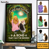 Personalized Gift A Girl And Her Dog A Bond That Can't Be Broken Poster 23794 thumb 1