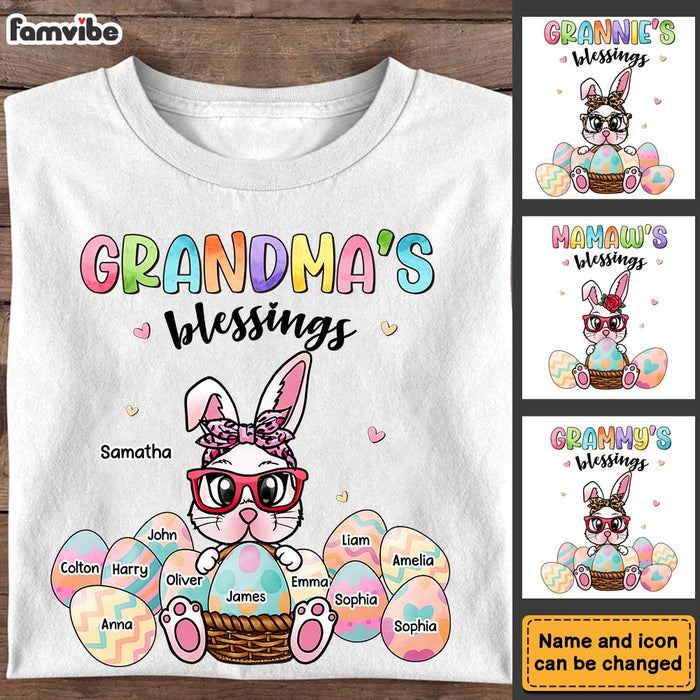 Personalized Easter Grandma Bunny's Blessings Shirt - Hoodie - Sweatshirt 23796 1