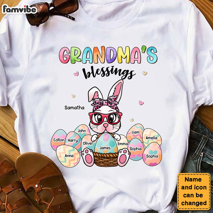 Personalized Easter Grandma Bunny's Blessings Shirt - Hoodie - Sweatshirt 23796 1
