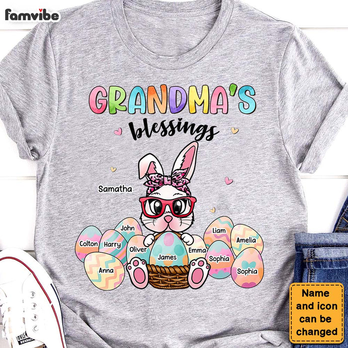 Personalized Easter Grandma Bunny's Blessings Shirt - Hoodie - Sweatshirt 23796 1
