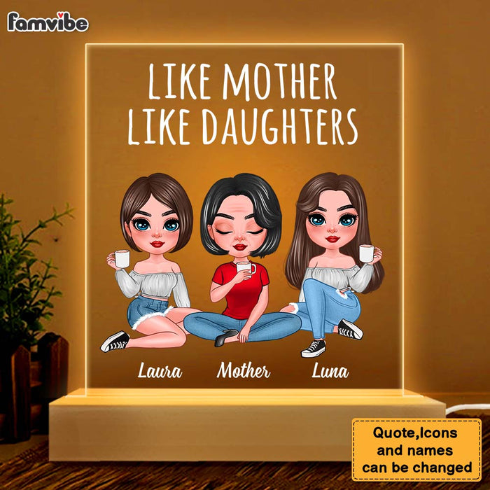Personalized Like Mother Like Daughter Plaque LED Lamp Night Light 23799 1