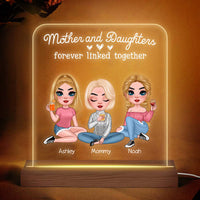 Personalized Mother And Daughter Forever Linked Together Plaque LED Lamp Night Light 23800 thumb 1