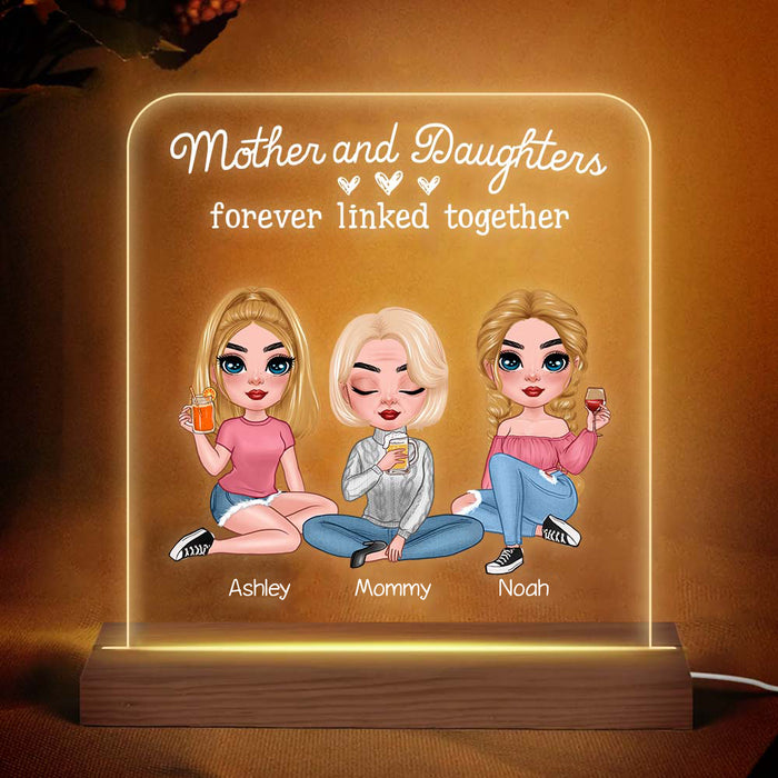 Personalized Mother And Daughter Forever Linked Together Plaque LED Lamp Night Light 23800 1