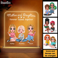 Personalized Mother And Daughter Forever Linked Together Plaque LED Lamp Night Light 23800 thumb 1