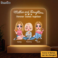 Personalized Mother And Daughter Forever Linked Together Plaque LED Lamp Night Light 23800 thumb 1